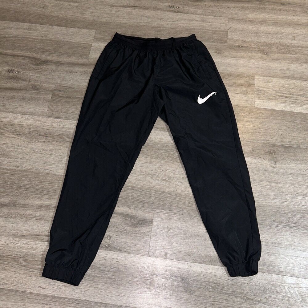 Nike da1147-010 Swoosh Run Track Pants Black Women's Size M Thin